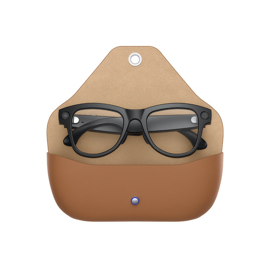 [Valentine's Day Gift] Smart Camera Glasses, 800MP Photochromic Lenses, 160+ Languages Real-time Translation, AI Voice Assistant, First-Ever Temple Battery Indicator, Charging Case with Battery Display, Anti-Shake Shooting, Emergency Charging