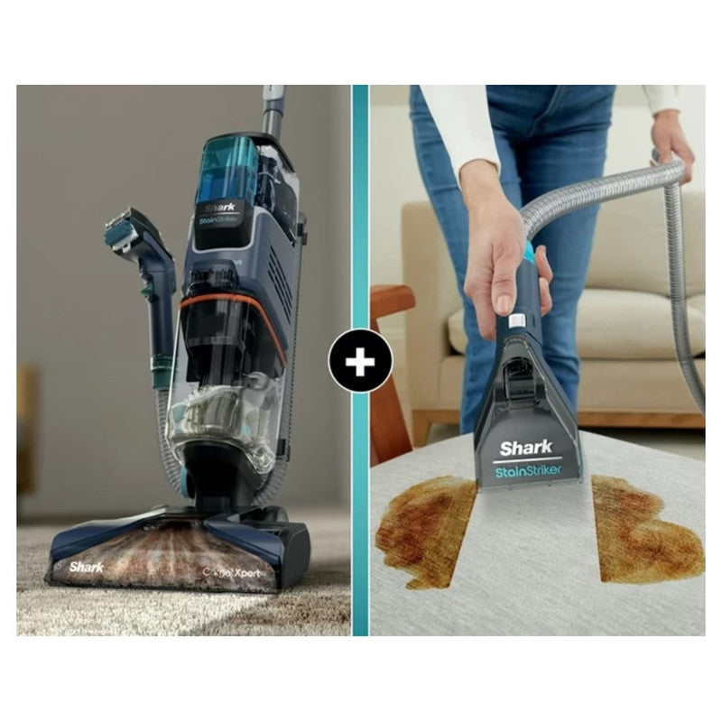 Shark R-EX200 CarpetXpert Deep Cleaner for Carpet, Rugs & Upholstery with StainStriker, Navy - Certified Refurbished
