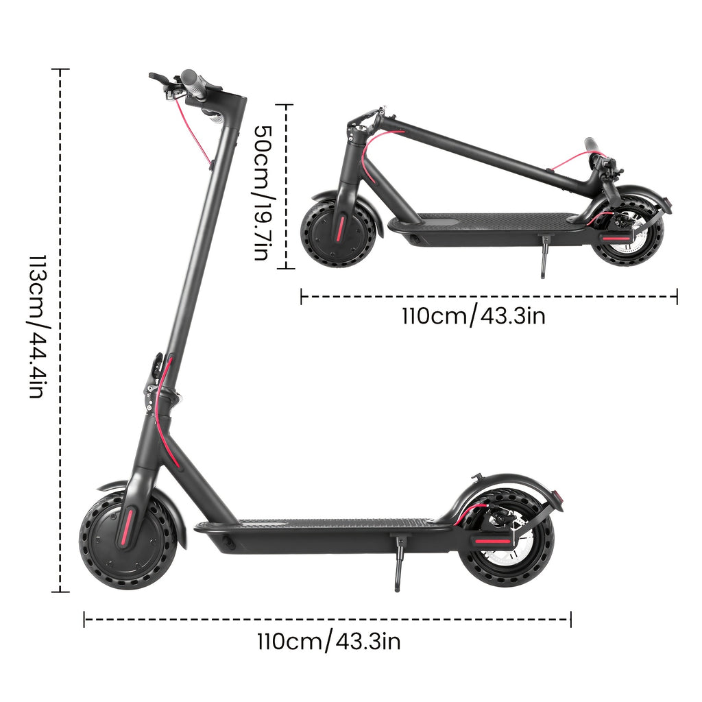 Folding Electric Scooters, Adult Electric Scooters. with a Maximum Range of 25 KM, LED Panel 8.5-Inch Tire Folding Electric Scooter Offers Commuters an Electric Scooter. 36V 5.2AH/36V 10.4AH