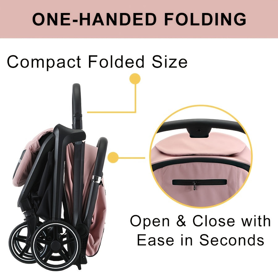 Baby Stroller, Lightweight Stroller, Easy to Fold, Can Sit Or Lie, Toys, Removable Handles, Larger Storage Basket, Compact Folded Size, Reclining Seat, Shock-Absorbing Quick-Release Feature, Baby Products, Baby Essentials, Baby Items