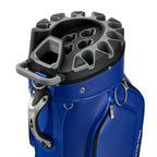 PGM Golf Cart Bag With 14 Way Organizer Divider Top, Premium Cart Bag With Handles And Rain Cover For Men/Blue