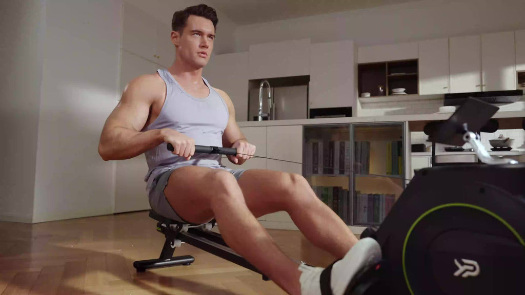Row Machine with Comfortable Seat, Quiet Rowing Machines for Home, Magnetic Rower with 16-Level Resistance & 350LB Weight Capacity, Support Tablet Holder, Foldable Rowing Machine, Rowing Exercise Equipment, Rowing Machine Exercise, Cardio Workout, Indoor