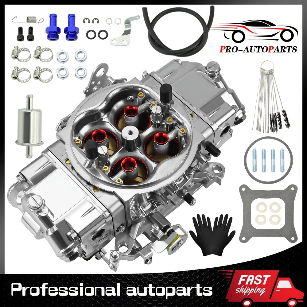 Carb Fuel for Holley Quick BR-67199: 650CFM, Race Carburetor Double Pumper Replace, with Cleaning Brush