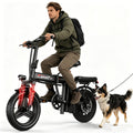 Electric Bike for Adults Teens, 749W Peak Folding Ebike, 25MPH & 25Miles, 48V 15A Portable Electric Mini Bike, Dual Suspension, Commuting Ebike with R-seat
