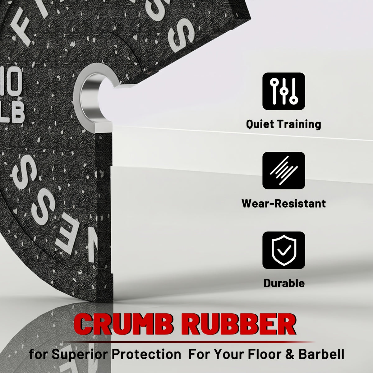 45-650Lbs High Bounce Bumper Plates, 2 Inch Colored Fleck Rubber Weight Plates For Heavy Lifters, Powerlifting, CrossFit, Deadlift, Squat, Home Gym, Strength Workout, For Men, Women, Big Weight Enthusiasts