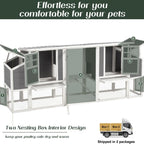 98" Large Chicken Coop For 6-8 Chickens | Wooden Chicken Hutch With Nesting Boxes, Outdoor Hen House Chicken Cage By Yodolla