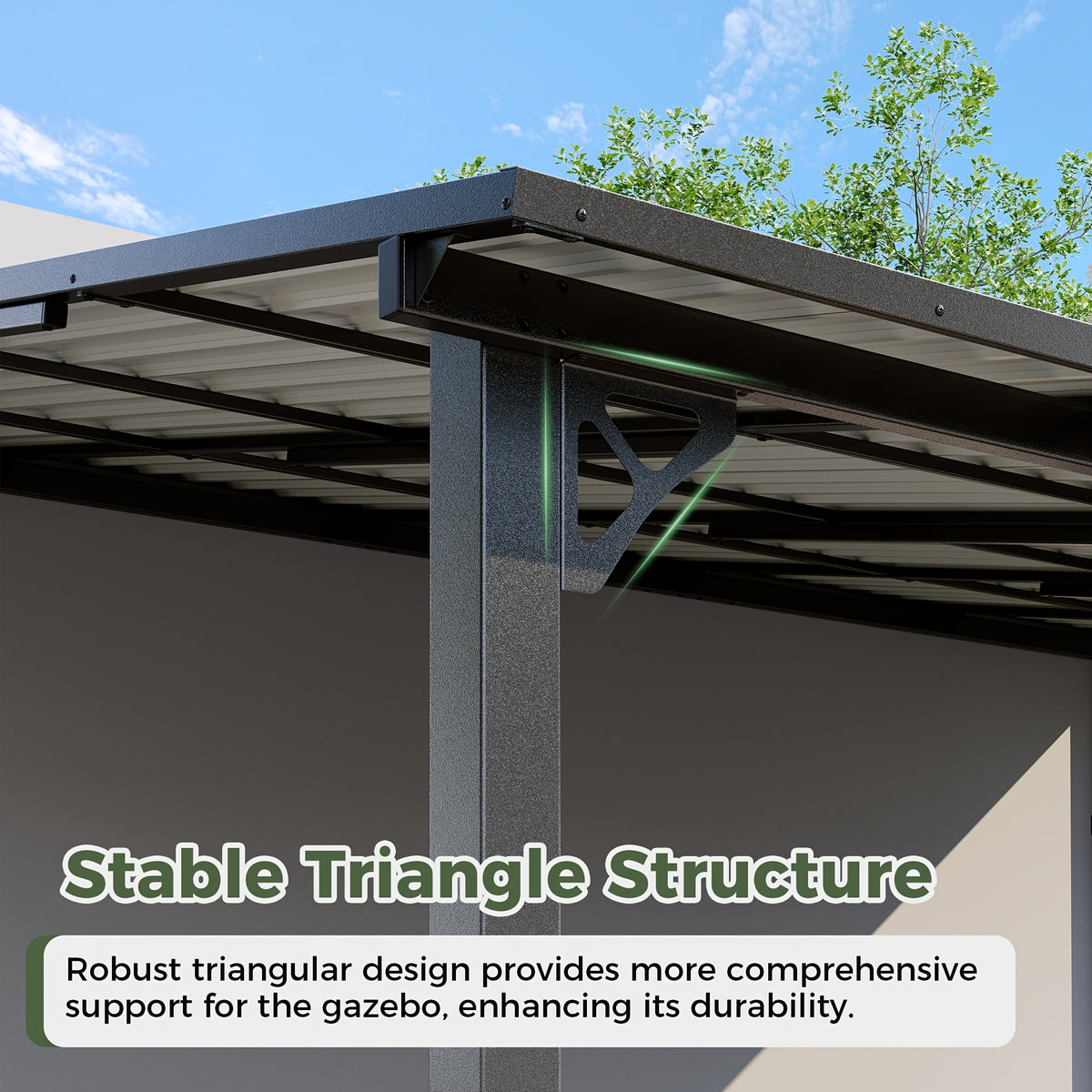 10x10/10x12/10x14ft Lean to Gazebo, Outdoor Pergolas And Gazebos, Awnings for Patio Covers, for Shade And Rain Outdoor Gazebo for Patios, Decks, Backyard