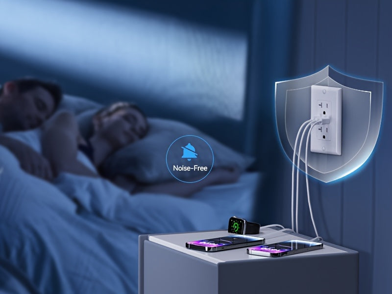 12pcs set of ELEGRP, white USB socket with 3 USB ports and 20A wall plug, dual USB C port socket, TR tamper-proof USB socket including wall plate
