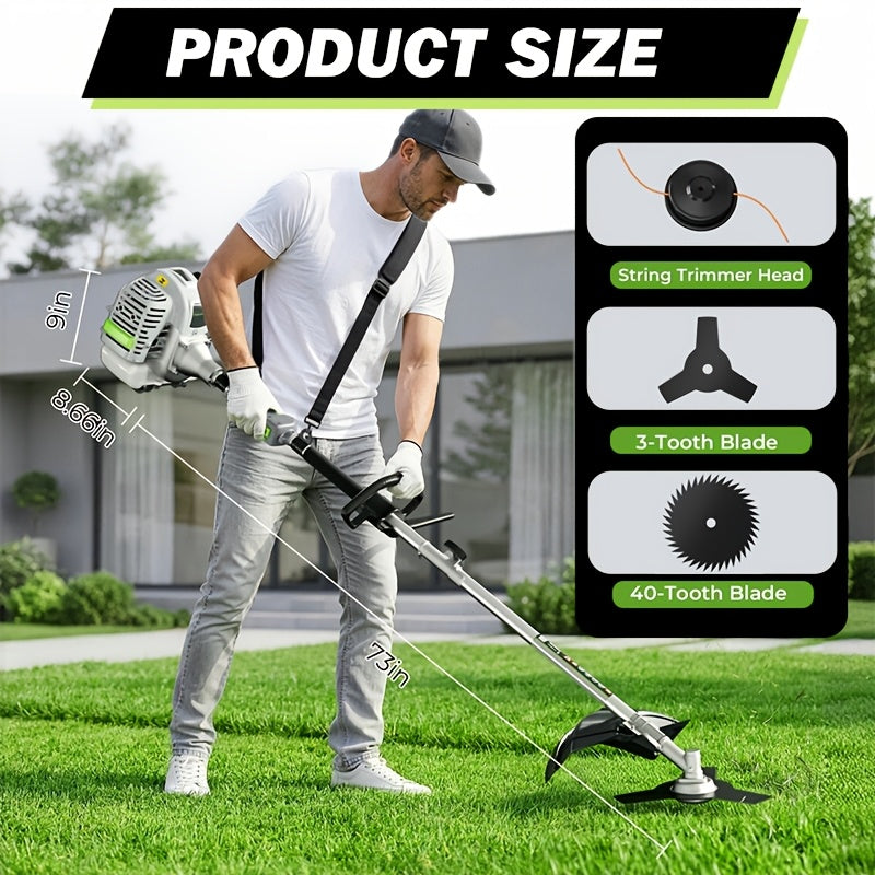48Cc High-Powered Gasoline Lawn Mower, Versatile 3-In-1 Mower, Ideal for Gardens And Yards, Efficient Lawn Maintenance And Weeding