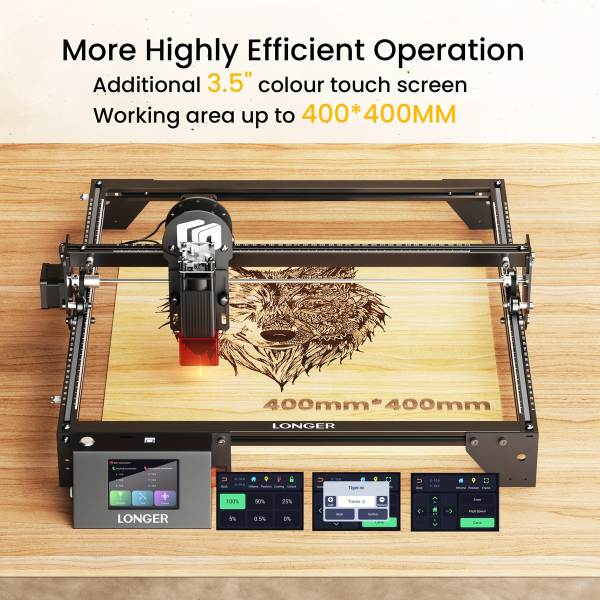 Self-Developed Upgraded Version - RAY5 5W Laser Engraver (Full Machine), Integrating Laser Cutting And Engraving Functions; Supports Wi-Fi Control And Mobile Protection; Working Speed 24000Mm/Min: Suitable for Wood, Metal, Acrylic, Glass