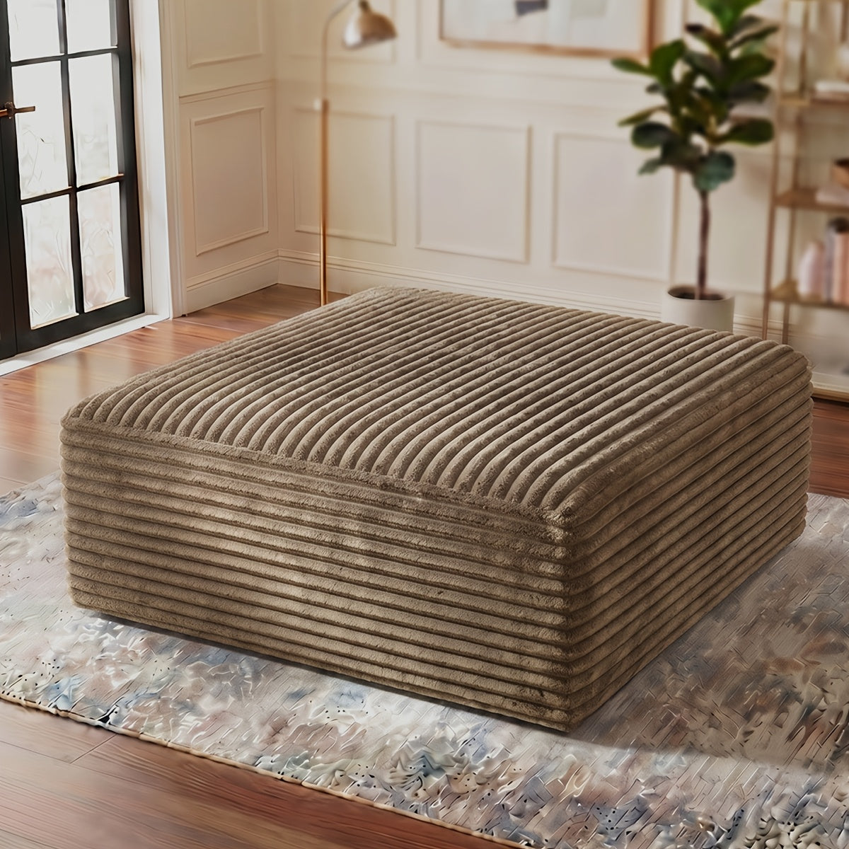 103-inch L-shaped Sofa, a Multifunctional Transforming Compression Sofa Bed with Chaise Lounge, Comes with 2 Throw Pillows, Built-in High-density Supportive Sponge, a No-assembly-required Sofa Chair Suitable for Bedrooms and Living Rooms