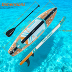 Inflatable Paddle Board, 10'6"/11'/11'6", Inflatable Stand Up Paddle Board with Additions, Non-Slip Inflatable Kayak with Phone Bag, Foot Safety Lanyard for Fishing Surfing Yoga
