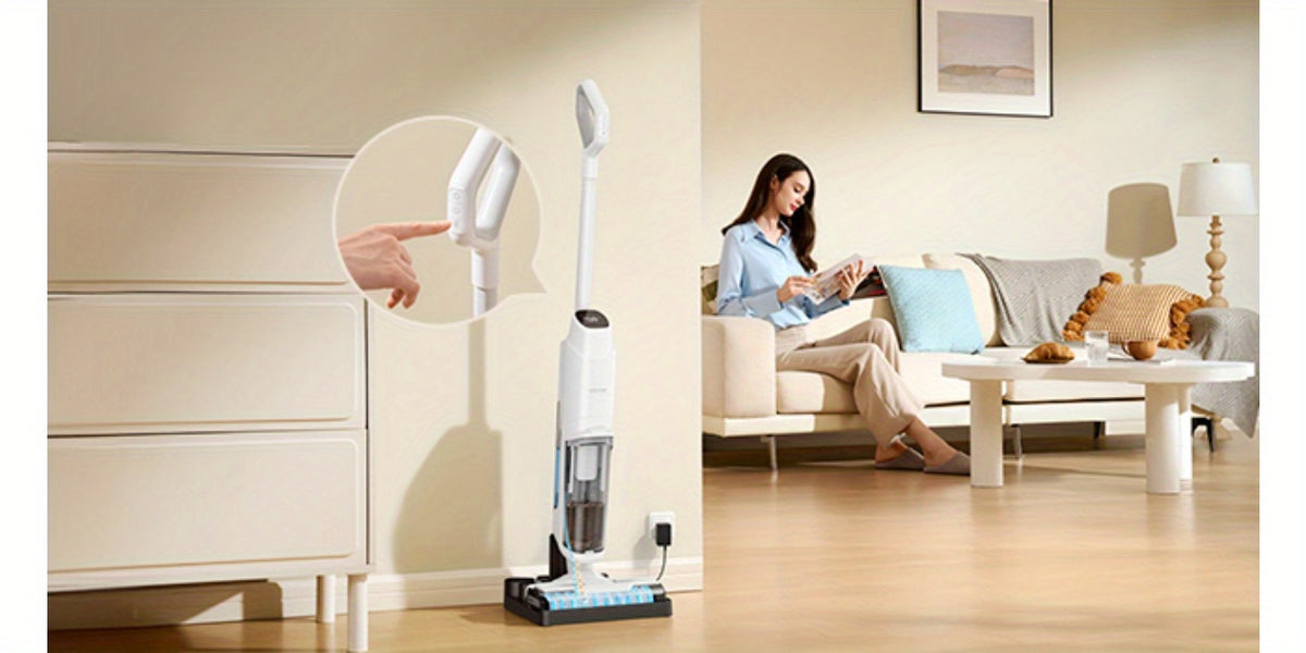 Wet Dry Vacuum Cleaner DREAME K10 Plus for Home Messes, 6.5KPa Suction and Flexible Cord or Battery Operation