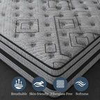 12"/14" Gel Memory Foam Hybrid Pocket Spring Twin Full Queen King Size Bed Mattress In A Box, Medium Firm Premium High Quality Innerspring Hybrid And Cooling Gel Memory Foam Mattress And Motion Isolation Fiberglass-free.8Inch Twin Size
