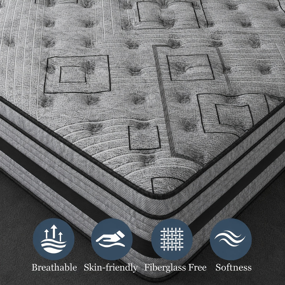 12"/14" Gel Memory Foam Hybrid Pocket Spring Twin Full Queen King Size Bed Mattress In A Box, Medium Firm Premium High Quality Innerspring Hybrid And Cooling Gel Memory Foam Mattress And Motion Isolation Fiberglass-free.8Inch Twin Size