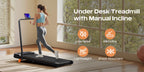 Incline Walking Pad Treadmill with LED Display for Home and Office Walking, Jogging or Running
