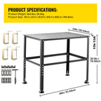 VEVOR Welding Table 36" x 24" 800LBS Welding Workbench Table with Fixture Holes