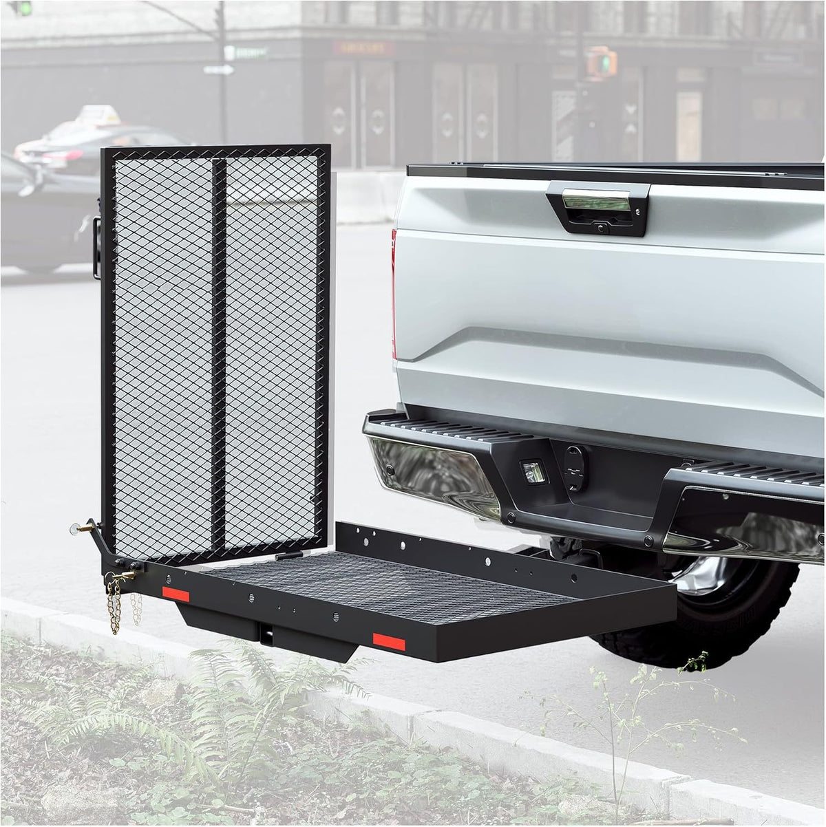 New Mobility Carrier Ramp Hitch Mounted for Wheelchair Electric Scooter with Rack Ramp 400 lbs (halloween & car accessories)