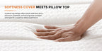SweetNight 6/8/10/12/14 inch Memory Foam Hybrid Mattress With Pocket Springs, Twin Xl, Full, Queen, King, Sizes In A Box, Medium Firm, Mattresses For Support Comfort, Fiberglass-Free