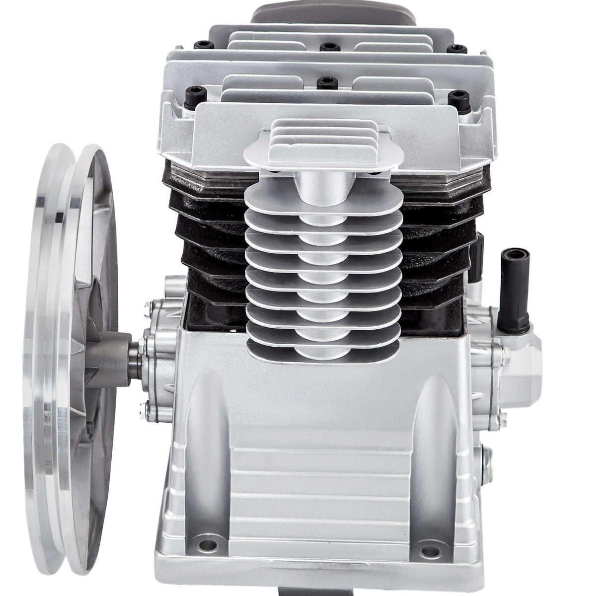 VEVOR Air Compressor Pump, 3HP 11.8CFM, Industrial Compressor Head Pump Motor, 1300RPM High-Spped Single Stage Twin Cylinder Aluminum Air Compressor Head Piston Style Splash Lubrication Pump