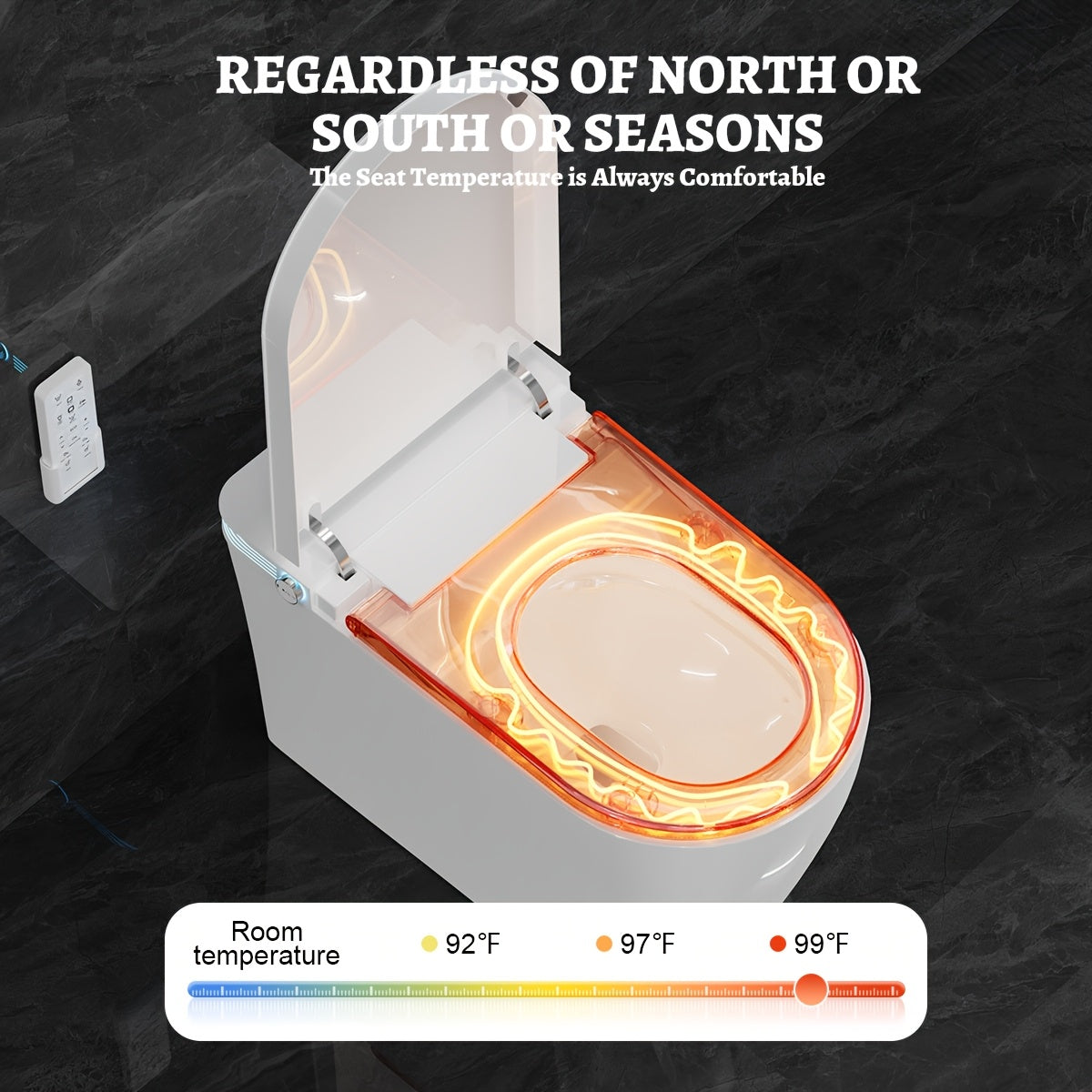 Smart Toilet with Bidet Built In, Elongated Toilet with Heated Seat, Dryer, Auto-Lift Lid, Soft Close, Electric Tankless Toilets with Auto Flush