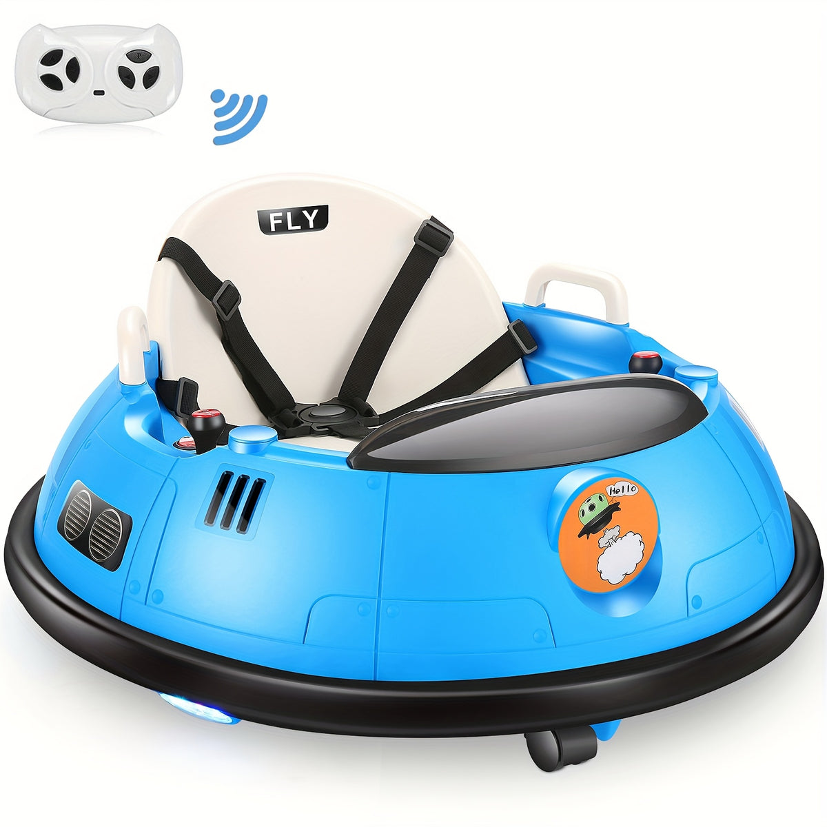 12V Remote-controlled Bumper Car, Electric Bumper Car, 66lb Load-bearing Toy Car, Dual Driving Mode, Flashing LED Lights, 360-degree Rotation, Seat Belts, Birthday And Festival Gifts For Boys And Girls, 4 Colors