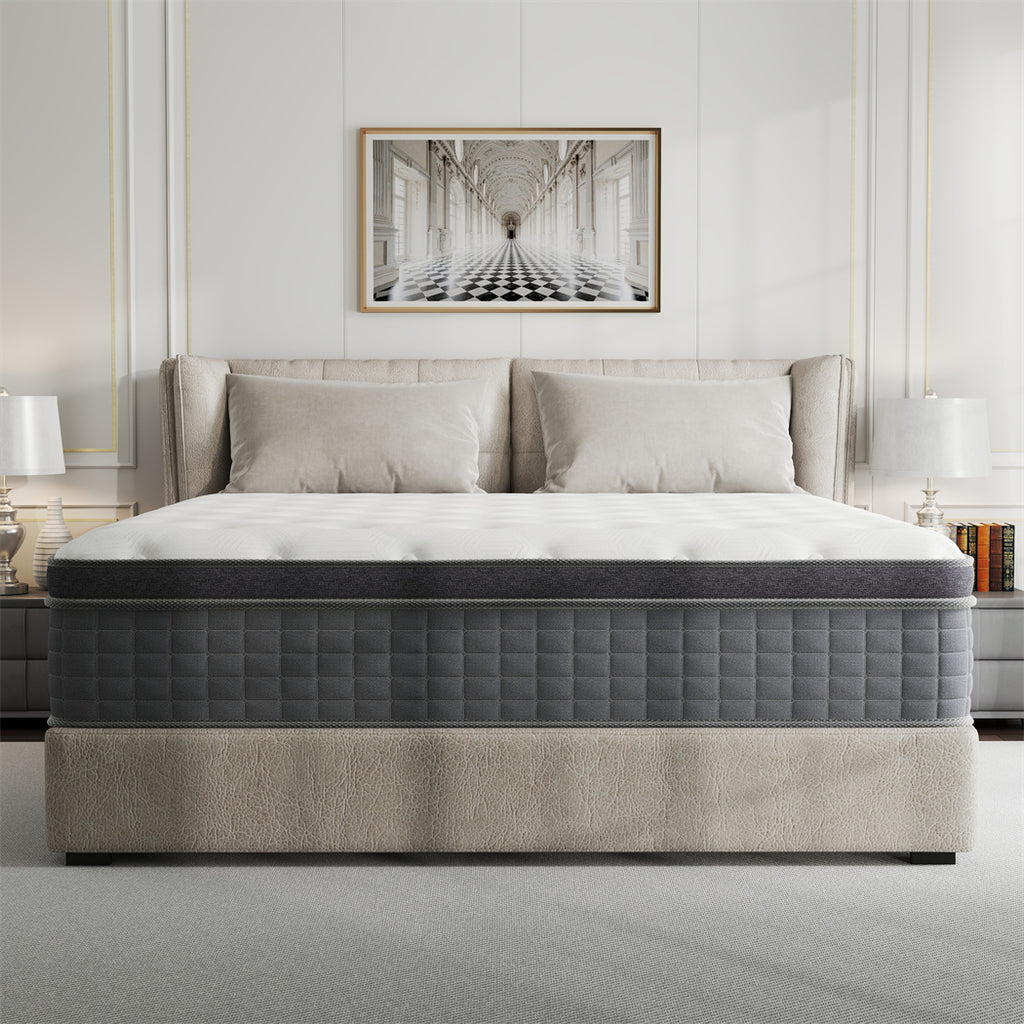 10" 12" 14" Twin Full Queen King Size Mattress In a box Memory Foam Hybrid Pocket Spring Medium Firm Luxury Bed