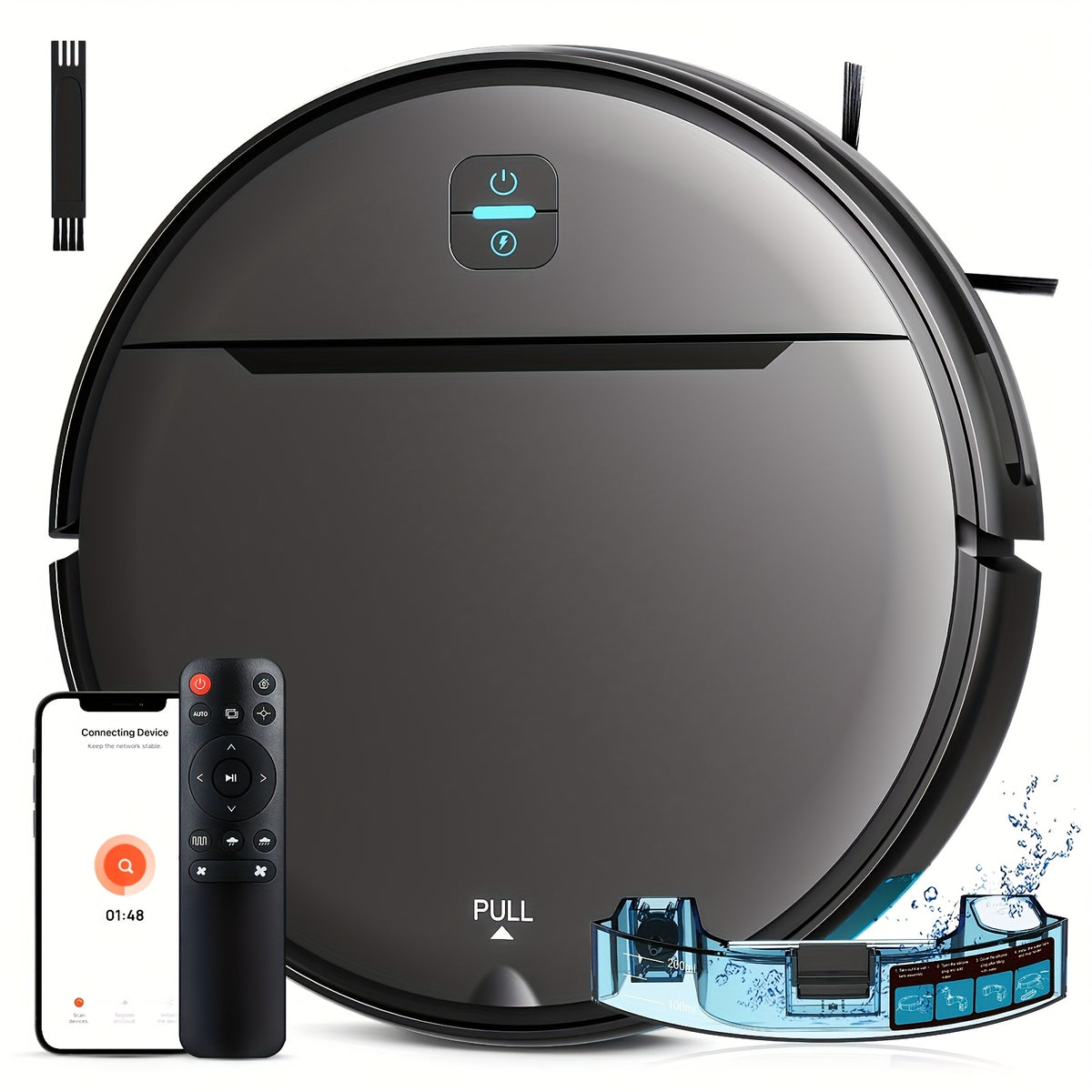 [Birthday Holiday Gifts] Omeser 5000Pa Suction And Drag Integrated Sweeper, Home Intelligent Cleaning Robot, With App/ Voice Control, Automatic Charging, Suitable For Hard Floor, Pet Hair, Carpet Wet/Dry, Fixed Time, Anti-Fall And Anti-Collision, Birthday
