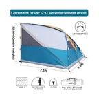 Camping Cube Pop Up Canopy Side Tent Compatible for 10' x 10' Canopies - Instant Setup Portable Gazebo with Zippered Doors, Spacious Shelter for Camping, Picnics, Backyard Parties (Canopy/Shelter Not Included)