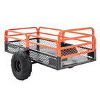 VEVOR Heavy Duty Steel ATV Dump Trailer, 750/1500-Pound Load Capacity 12/15 Cubic Feet, Tow Behind Dump Cart Garden Trailer, with Removable Sides and 2 Tires, for Mowers, Tractors, ATV, UTV