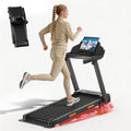 4-in-1 Foldable Treadmill with 15% Incline, Portable with Handle, 300 lbs Capacity for Home and Office