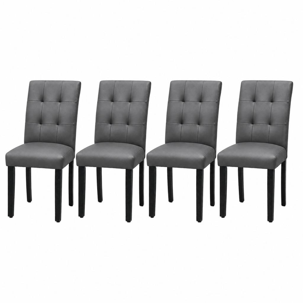 Set of 2/4 Faux PU Leather Upholstered Dining Chairs for Home Kitchen Living Room- Dining Room Chairs Dining Side Chairs