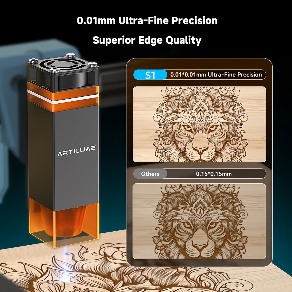 Artilume S1 Foldable Laser Engraver And Cutter, And 15.75 X 11.81 inch Universal Aluminum Alloy Honeycomb Laser Engraving Machine Table, Suitable for Beginners - Foldable Design