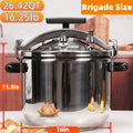 Commercial 26.5 Qt Stainless Steel Pressure Cooker -for Restaurant & Hotel Kitchens, Induction/Gas