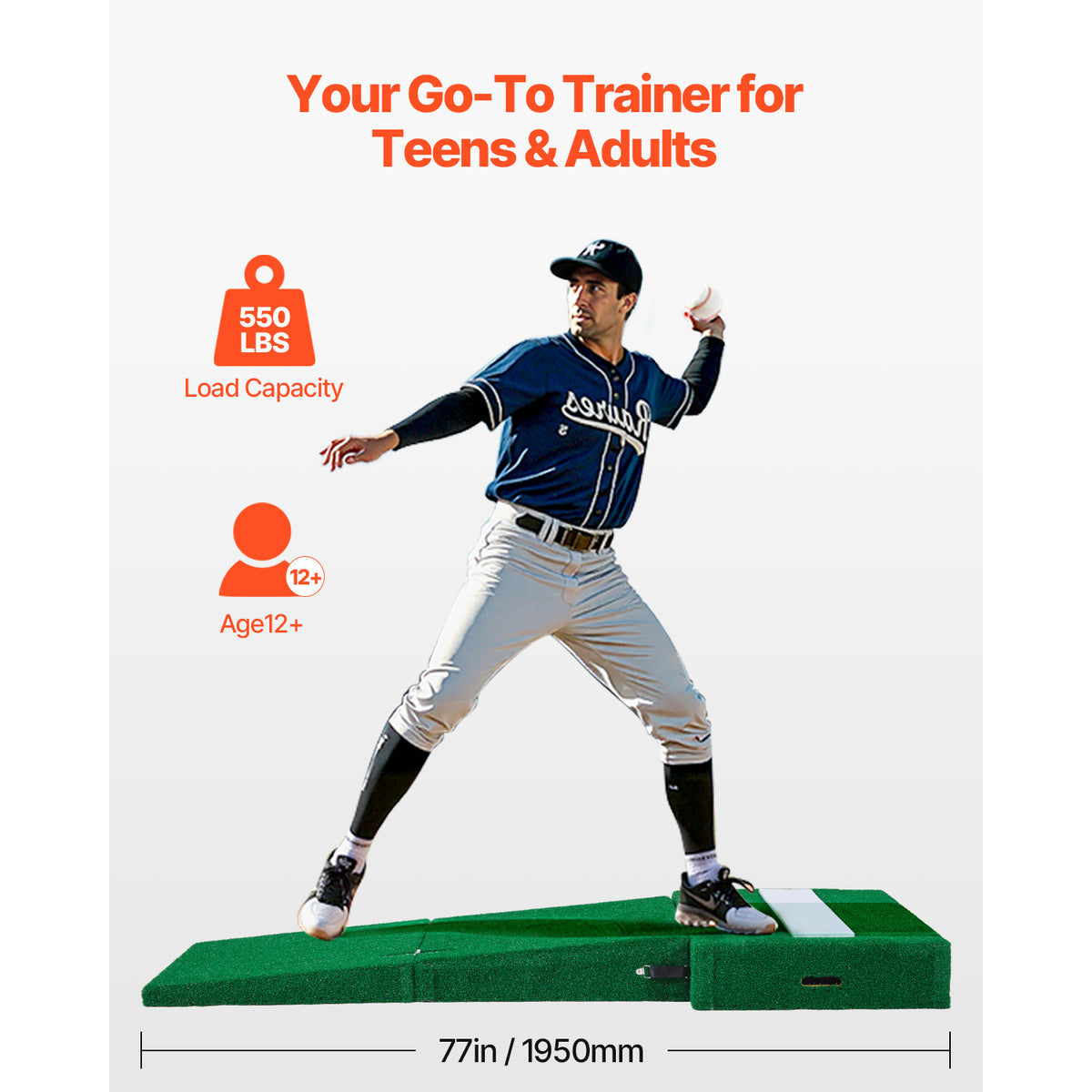 VEVOR Pitching Mound Portable Pitcher Mound Baseball Softball Training, 1.5-2m/2-2.5m, 2+1 style/Wheeled style/T-shaped style