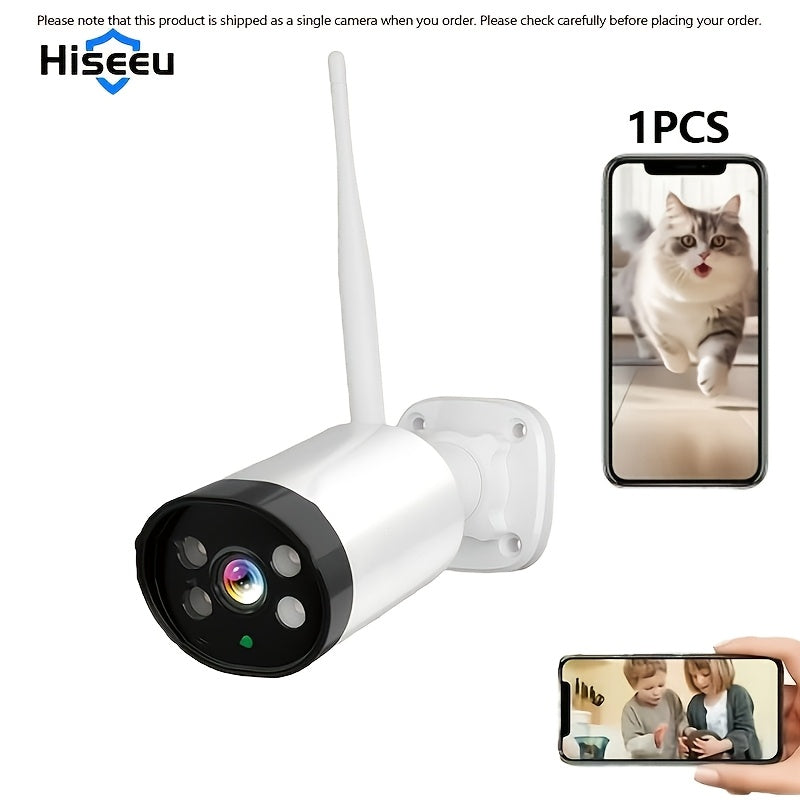 Wireless CCTV System by Hiseeu — 3MP Four-Camera Setup, Dual-Band Wi-Fi and Two-Way Audio for Home Monitoring