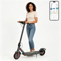 Lightweight Quick Foldable Electric Scooter for Adults, 350W Motor, 8.5 Inch Solid Anti-Slip Tires, APP & LCD Dashboard Control, Dual Brakes Safety Bell, Up to 265LBS Load, Long Range Commuter E-Scooter, Durable Aluminum Alloy Body
