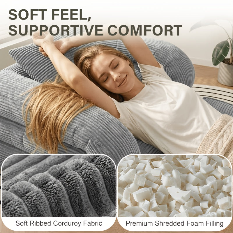Multi-functional Convertible Sofa Bed—No Assembly Required, High-density Sponge, Soft and Skin-friendly Fabric | Suitable for Small Spaces, Bedrooms, Apartments, RVs as a Multi-position Sofa, Movie Sofa, Lazy Sofa, Office Sofa, Lounger, or Leisure