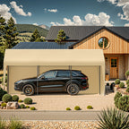 Carport Tent Car Ports Party Tent Heavy Duty Car Tent Car Shelter 10x20 Portable Garage Metal Storage Shelter Outdoor Event Tent Sun Shade with Removable Sidewalls & Doors, 230g Water-resistant PE Cover