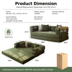 Boneless Sofa Bed, Modern Cloud Couch Folding Sofa Bed, Modular Sofa In A Box Compressed Memory Foam Sofa with Washable Sofa Cover for Living Room, Bedroom, Apartment