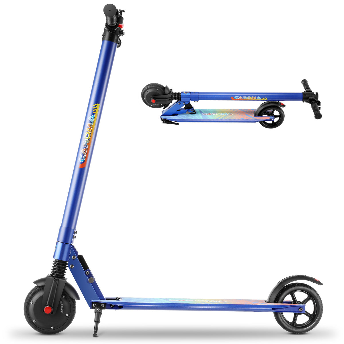 Foldable Electric Scooter for Commutes, Caroma E5B with LED Display and Dual Braking System
