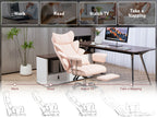 Heavy-Duty Office Chair Designed for Individuals Up to 500 Pounds, Featuring a High Back, Gaming Style with a Footrest, Ergonomic Design, And Adjustable Height with Fixed Soft Armrests