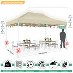 Hoteel 10x15 Heavy Duty Pop Up Canopy Tent with 4 Sidewalls, Commercial Gazebo Party Tent with Mosquito Netting Wall Easy Up Outdoor Instant Screen Tent for Backyard, Beach, Patio, Garden