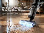 Refurbished DREAME H12 PRO Wet Dry Vacuum Cleaner, Cordless Vacuum Mop All In One, Smart Floor Cleaner for Hard Floor, One-Step Edge to Edge Cleaning with Hot Air Drying
