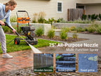 3500PSI Pressure Washer -2.3GPM 212CC Gasoline Washer with 25ft Hose And 4 Quick-Connect Multi-Angle Nozzle, Courtyard Car High-pressure Washer, Perfect for Cleaning Outdoor Surfaces, Roads, And Walls