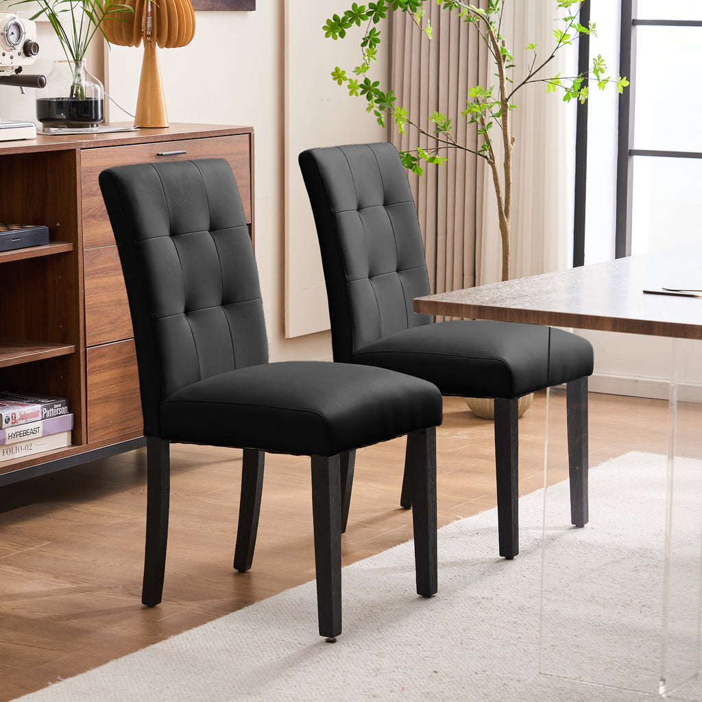Set of 2/4 Faux PU Leather Upholstered Dining Chairs for Home Kitchen Living Room- Dining Room Chairs Dining Side Chairs