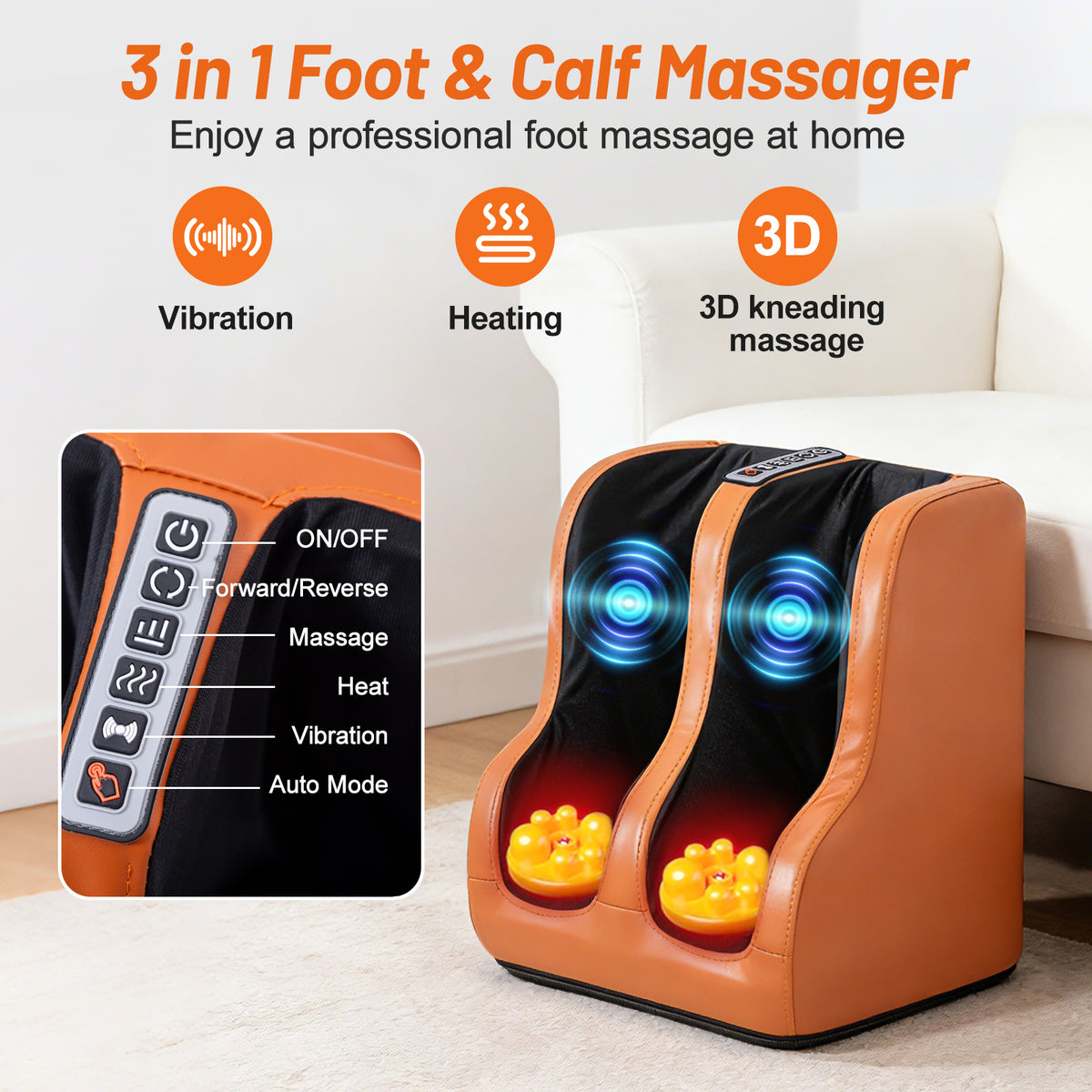 Full Body Massage Mat with 3D Kneading for Neck & Shoulder, Manual Control & Zone Massage. Includes Upgraded Leg & Foot Massager, Ideal for Home, Office, Sports & Relaxation