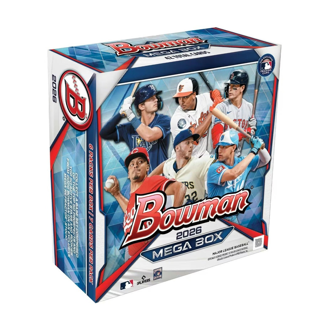 2026 Bowman Baseball Trading Card Factory Sealed Mega Box +2026 Topps Series 1 Baseball Hobby Pack Bundle Pack