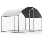SNDM Chicken Coop Large Metal Chicken Run Upgrade Wire Mesh Chicken Pen with Water-Resident And Anti-Uv Cover, Duck Rabbit House Outdoor