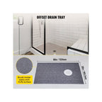 VEVOR Shower Curb Kit with 38 x 60-Inch Sloped Tray for Bathroom Floor and Wall Installation